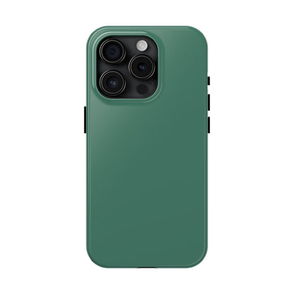 Primary view of iPhone 15 Pro Aston Martin Racing Green phone case. 