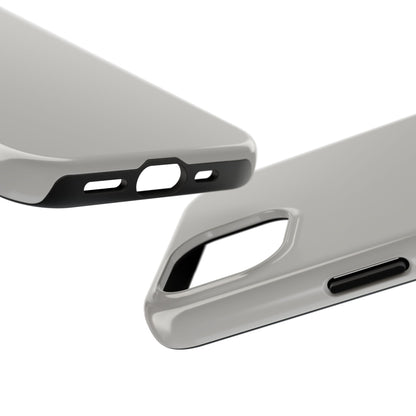 Side view of the iPhone 15 Aston Martin Silver Birch phone case 