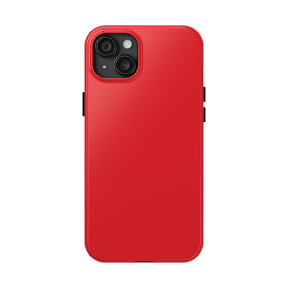 Primary view of iPhone 15 Plus Aston Martin Volcano Red phone case. 