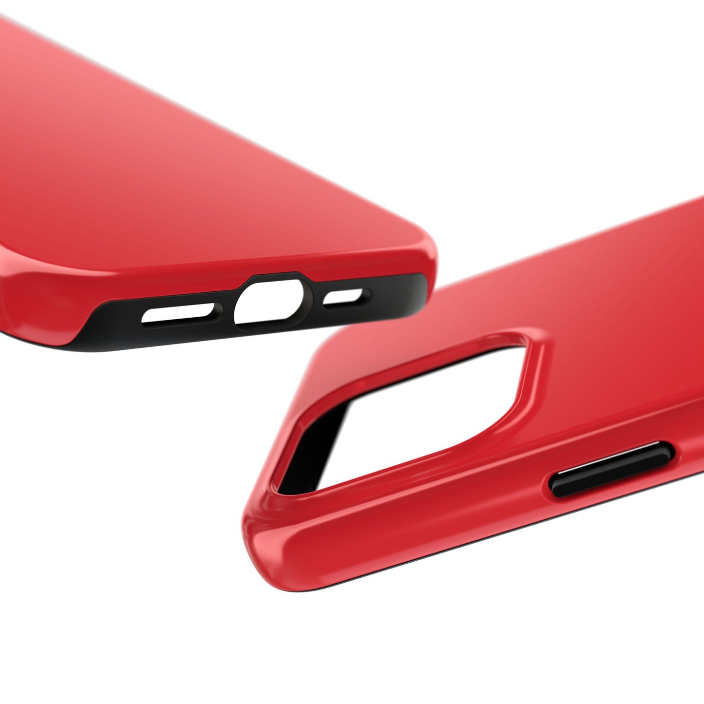 Side view of the iPhone 15 Pro Max Aston Martin Volcano Red phone case 