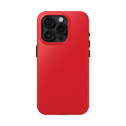 Primary view of iPhone 15 Pro Aston Martin Volcano Red phone case. 