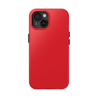 Primary view of iPhone 15 Aston Martin Volcano Red phone case. 