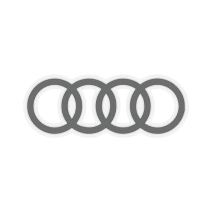 2 inch transparent sticker of the Audi emblem