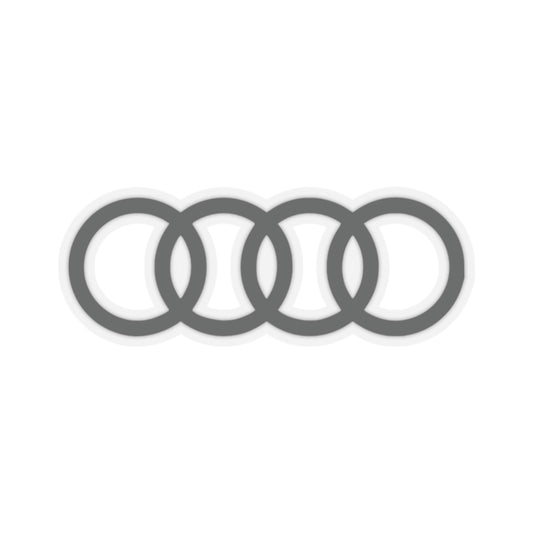 2 inch transparent sticker of the Audi emblem