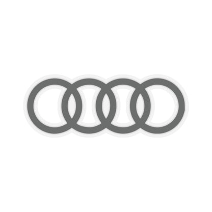 3 inch transparent sticker of the Audi emblem
