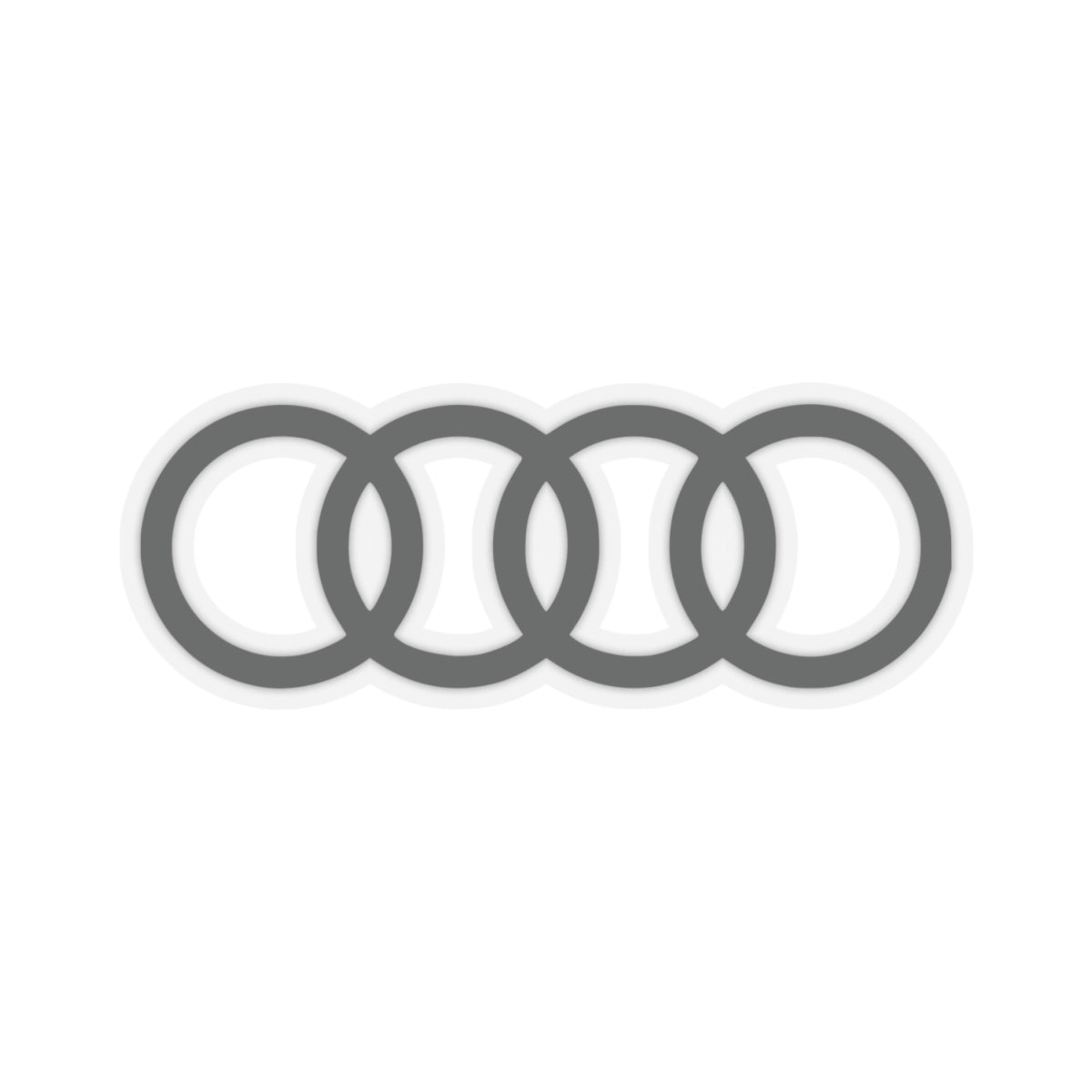 4 inch transparent sticker of the Audi emblem