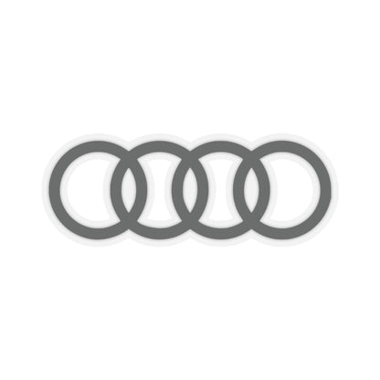 4 inch transparent sticker of the Audi emblem