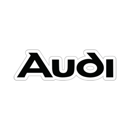 2 inch white sticker of the Audi logo