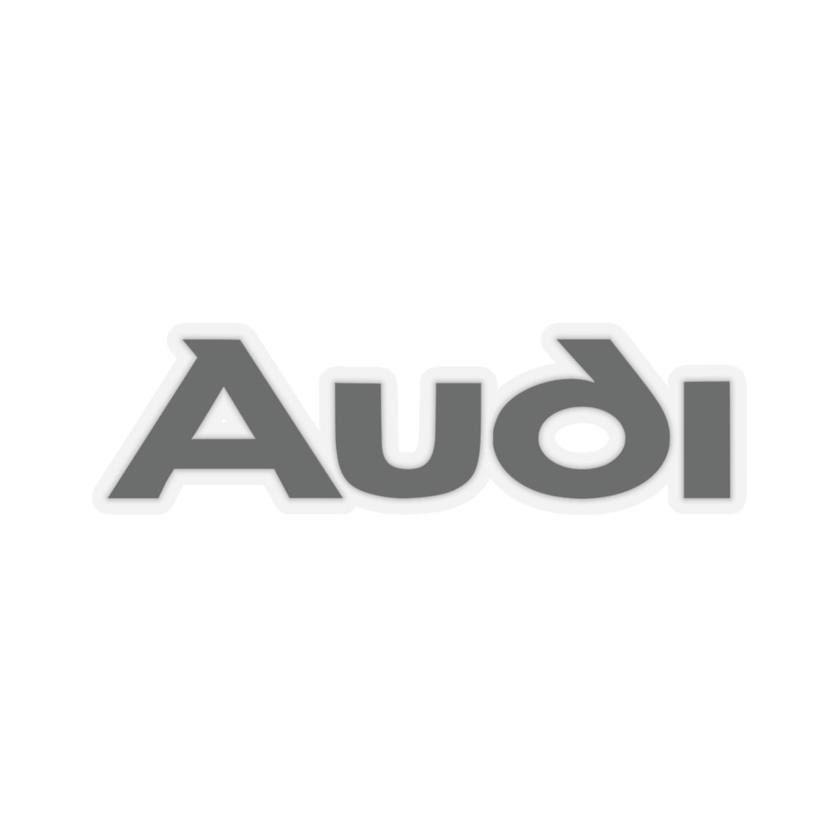 4 inch transparent sticker of the Audi logo