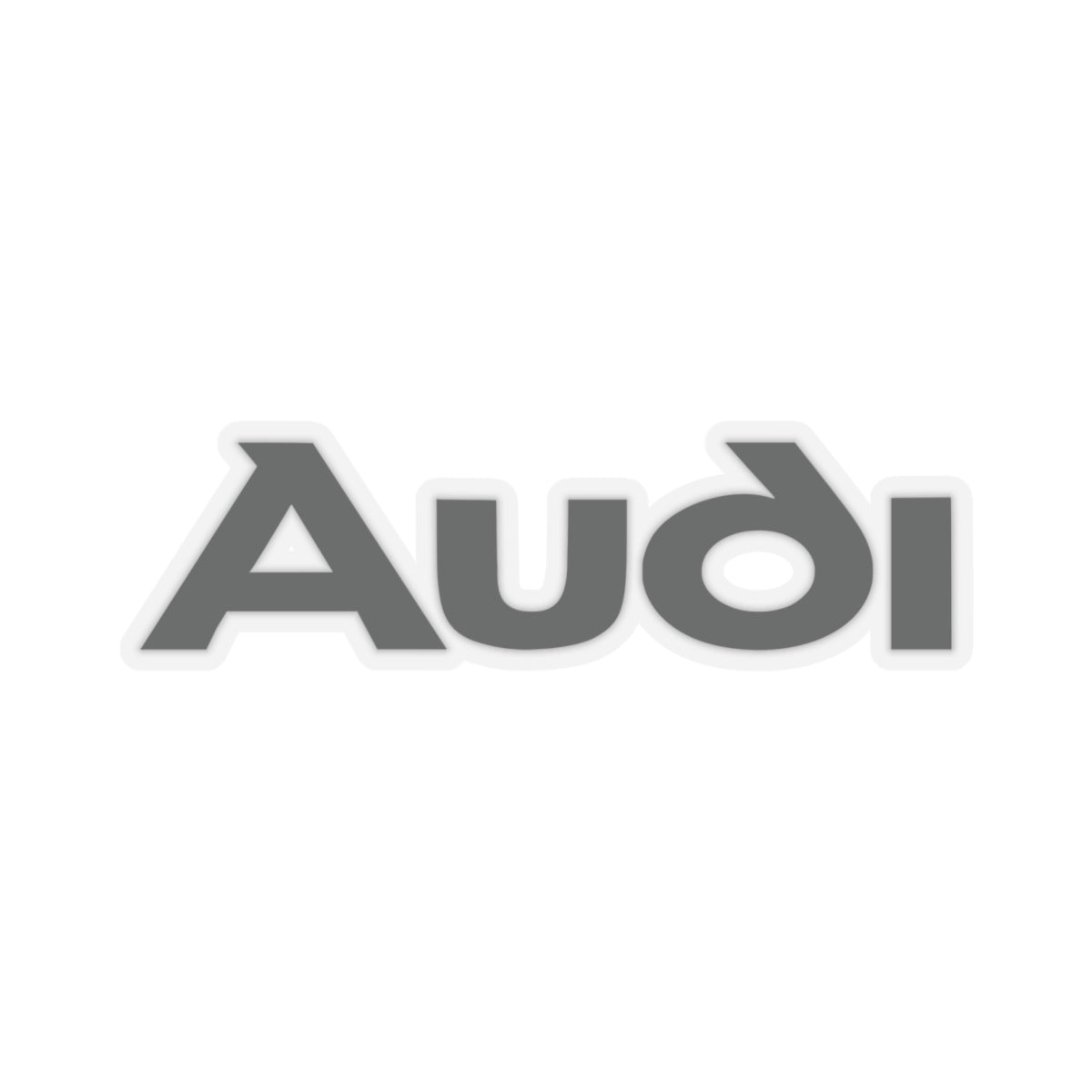 6 inch transparent sticker of the Audi logo