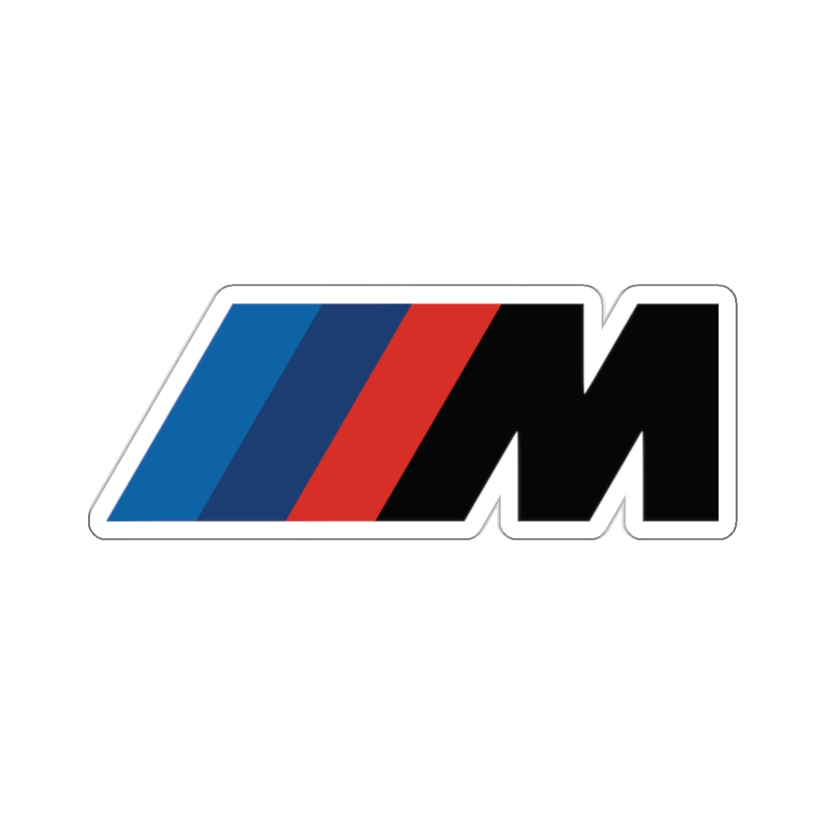 2 inch white sticker of the BMW Motorsport logo
