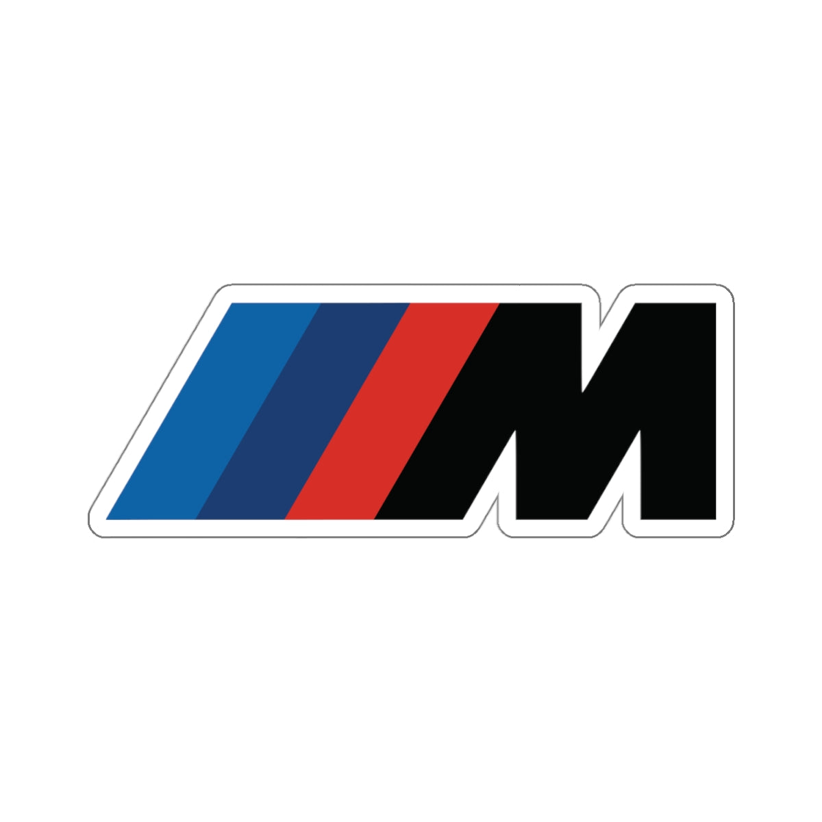 4 inch white sticker of the BMW Motorsport logo 