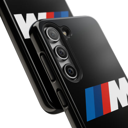 Back view of the Black Samsung S23 BMW M phone case.