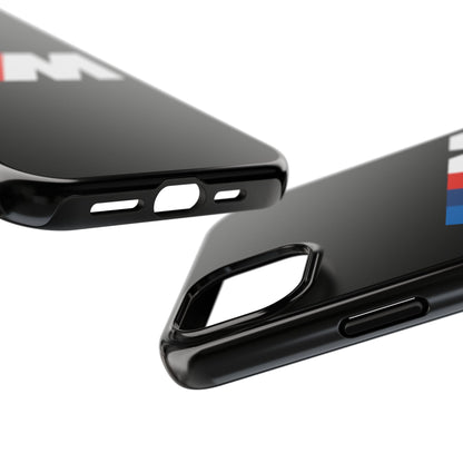 Side view of the Black iPhone 15 Plus BMW M phone case