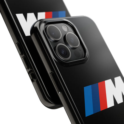 Back view of the Black iPhone 15 Pro Max BMW M phone case.