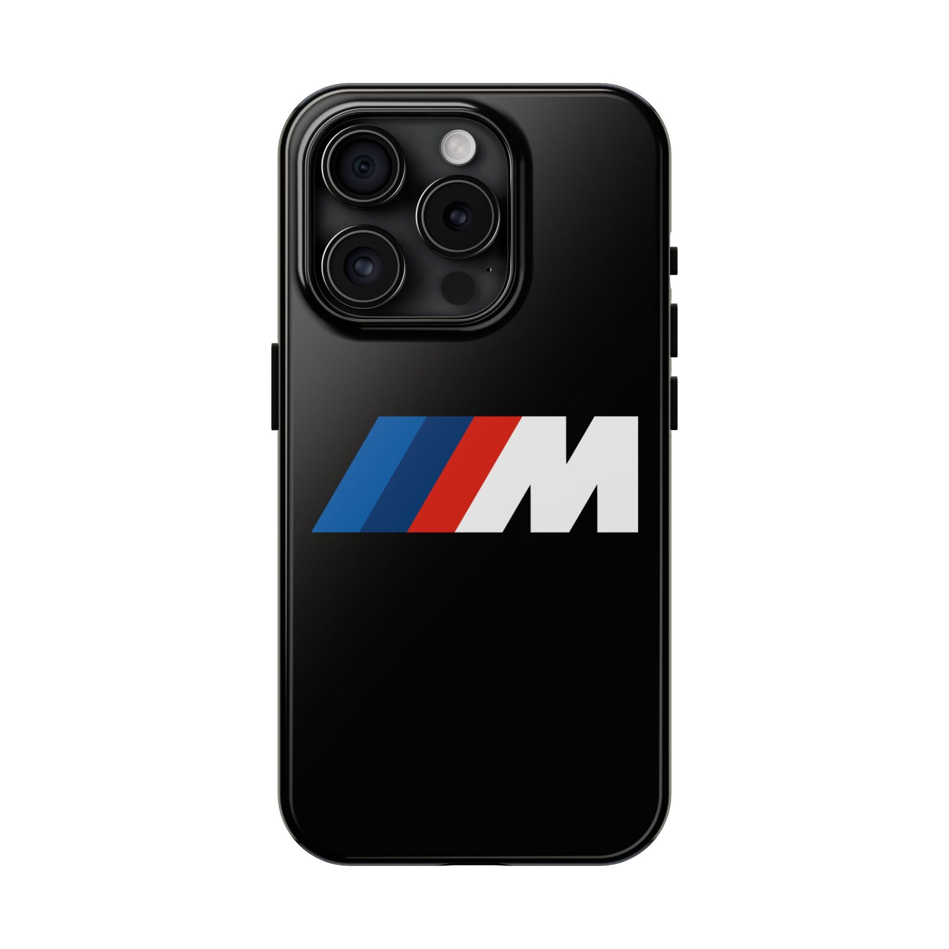 Primary view of Black iPhone 15 Pro BMW M phone case.