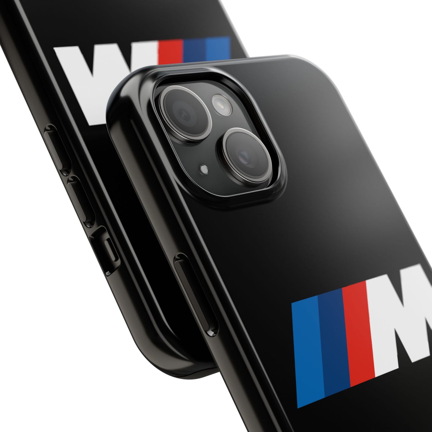 Back view of the Black iPhone 15 BMW M phone case.