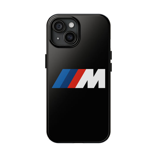 Primary view of Black iPhone 15 BMW M phone case.