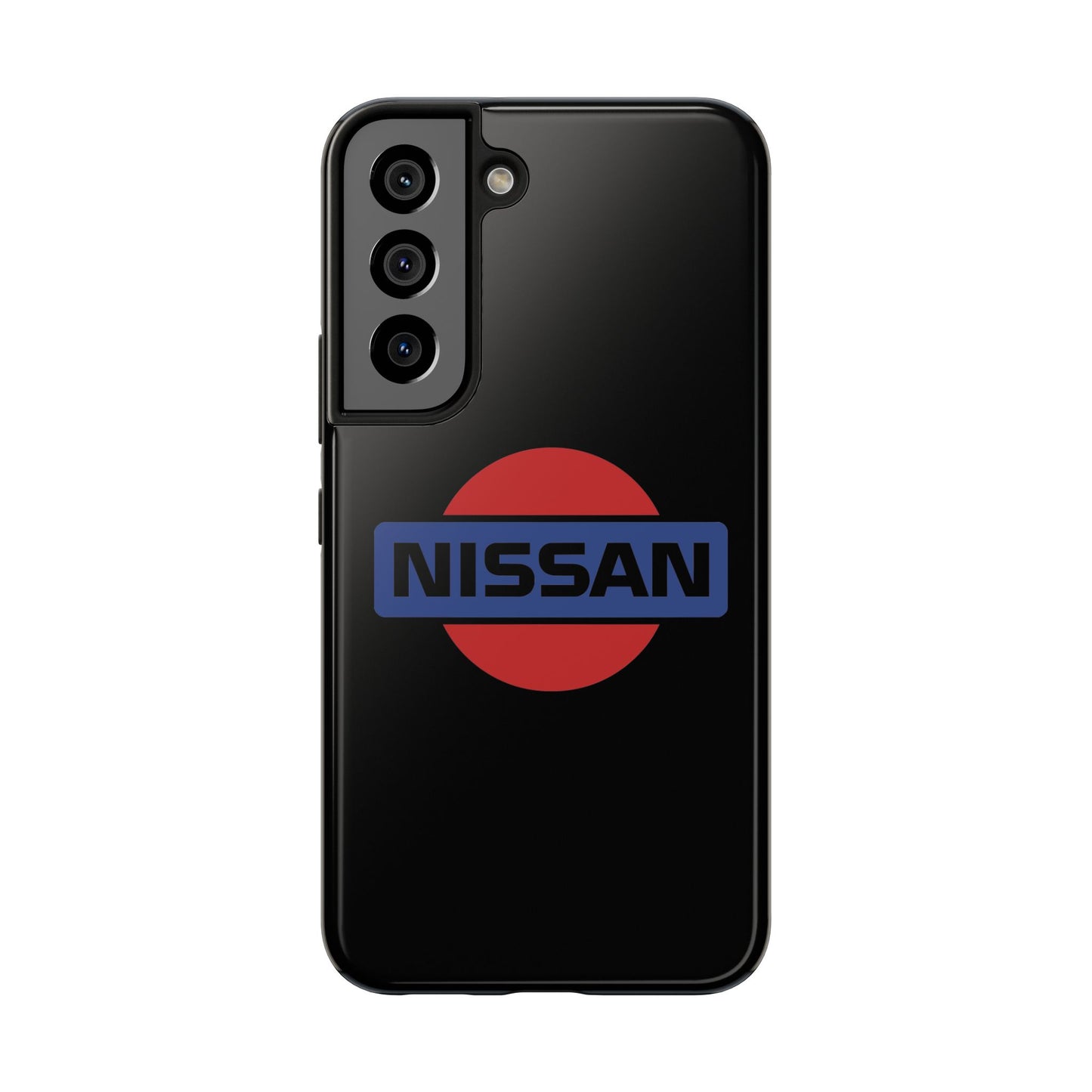 Primary view of Black Samsung Galaxy S22 Vintage Nissan phone case.