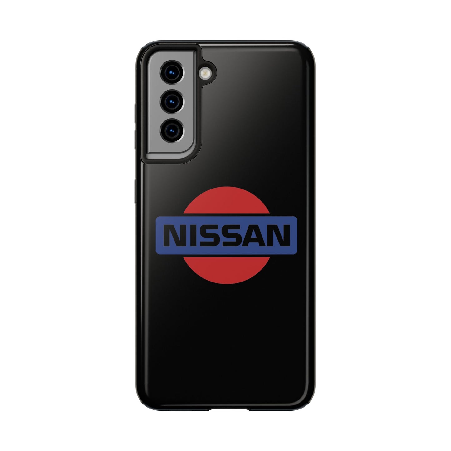 Primary view of Black Samsung Galaxy S21 Vintage Nissan phone case.