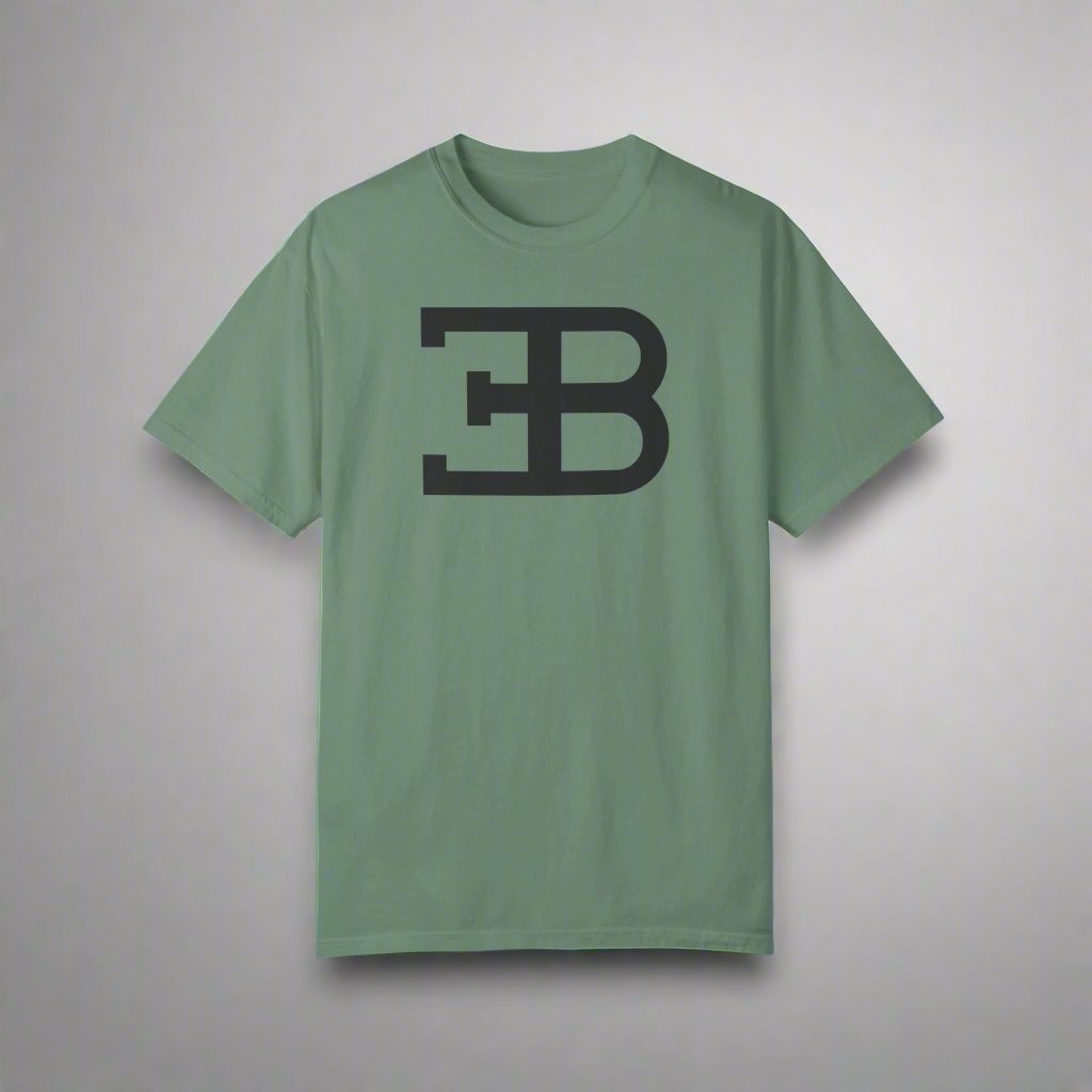 Light Green Bugatti T-Shirt with dark grey text. Limited edition Bugatti Chiron shirt for supercar lovers.