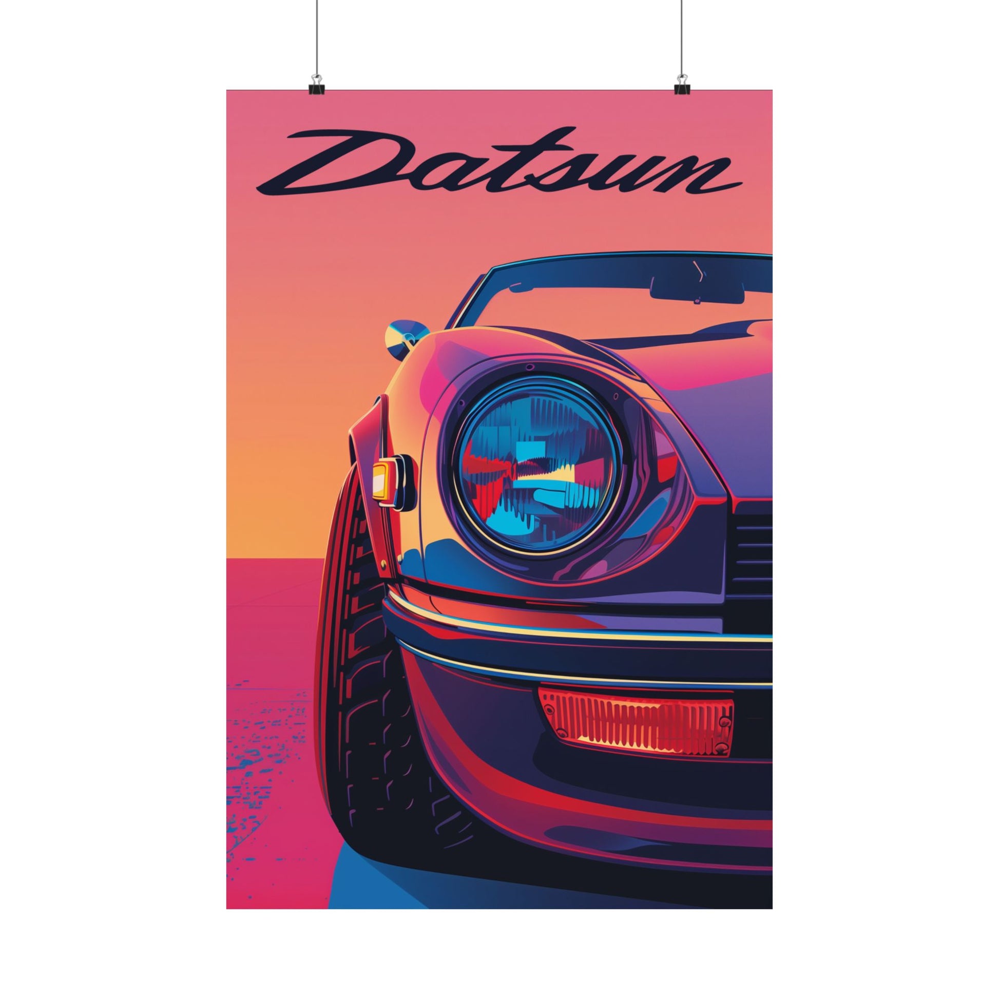 24 x 36 inch Datsun 240z matte poster with vibrant colors