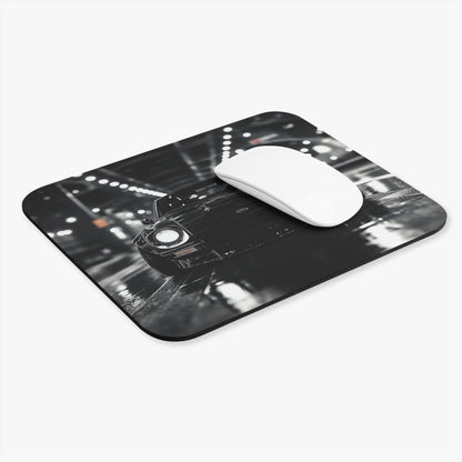 Angled view of the Black Datsun 240z mouse pad on a white background