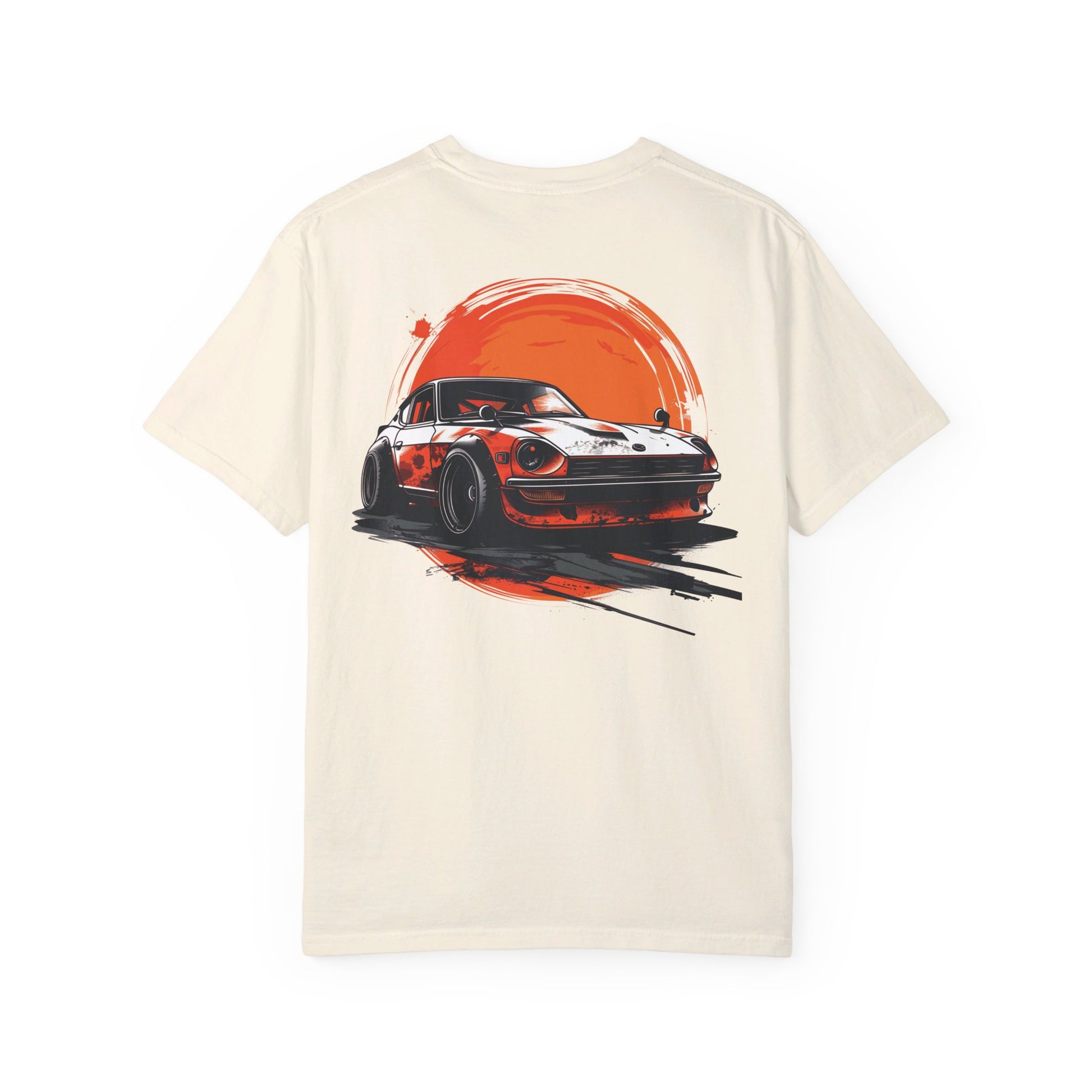 Rear view of Ivory Datsun 240z T-shirt