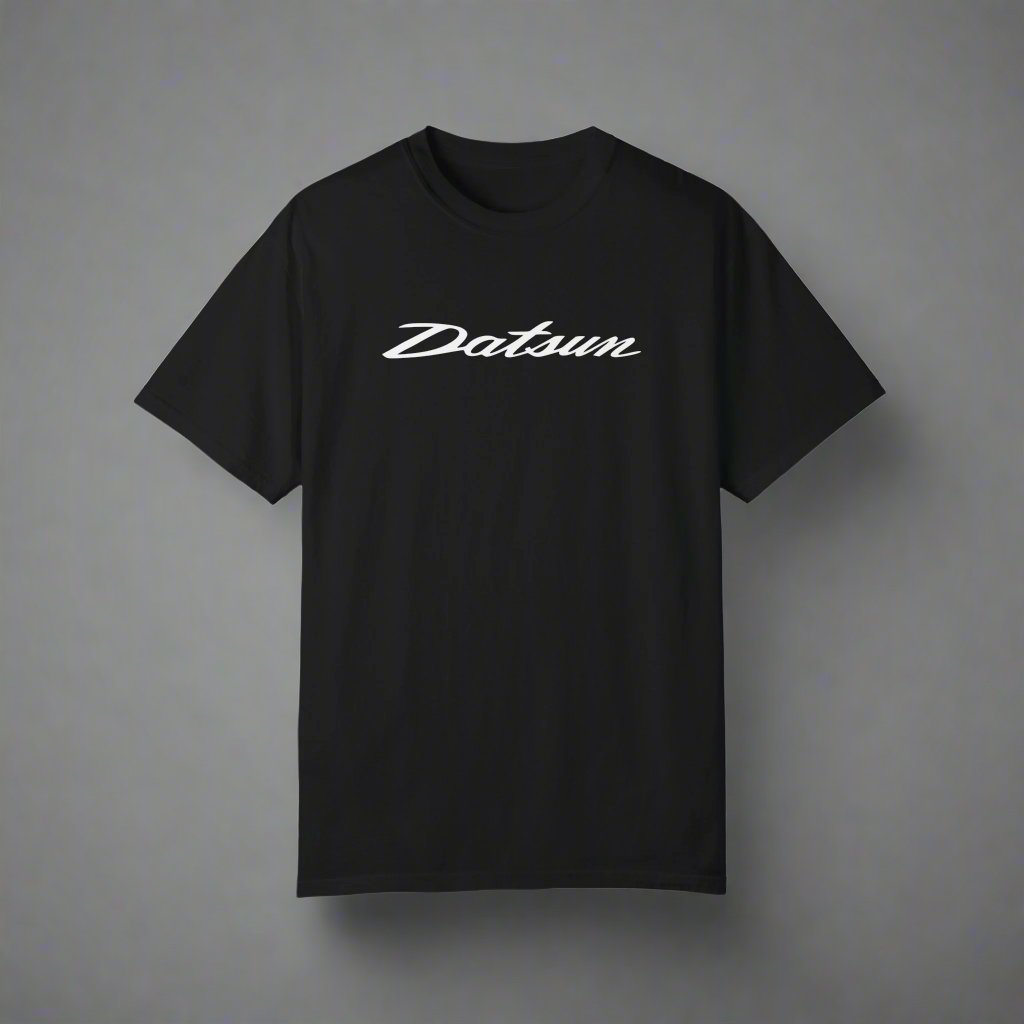 Black Datsun T-Shirt with white text.
