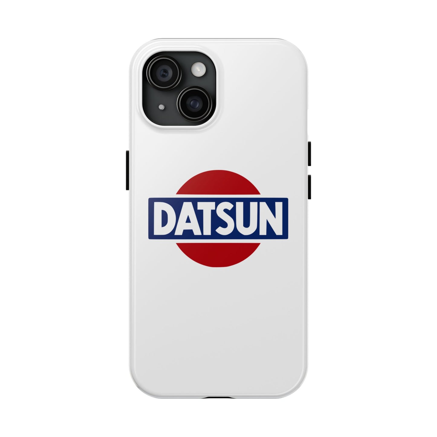 Primary view of White iPhone 15 Datsun phone case.