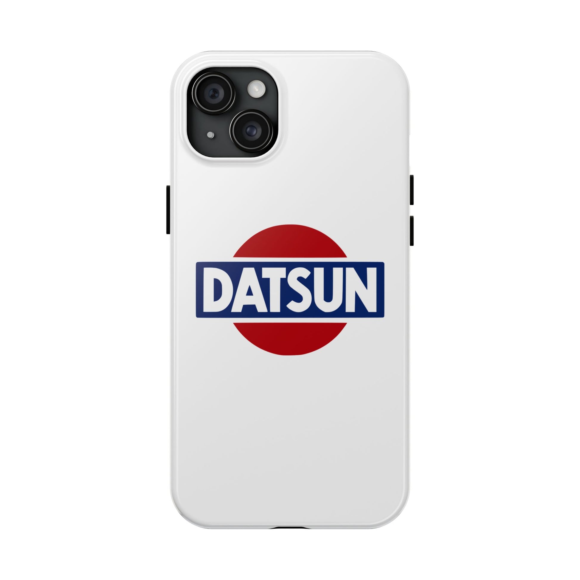 Primary view of White iPhone 15 Plus Datsun phone case.