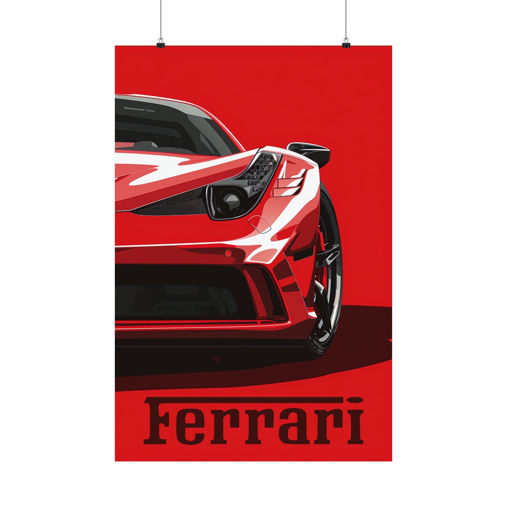 24 x 36 inch Ferrari 458 Speciale matte poster with vibrant colors