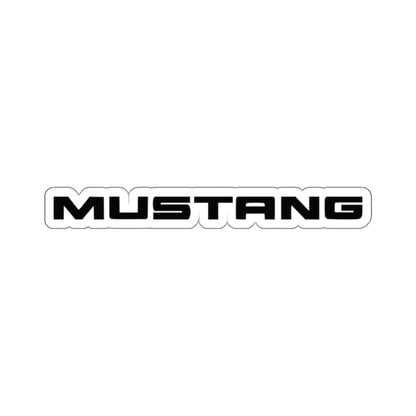 3 inch Mustang sticker featuring the iconic Ford Mustang logo in white on a white background.