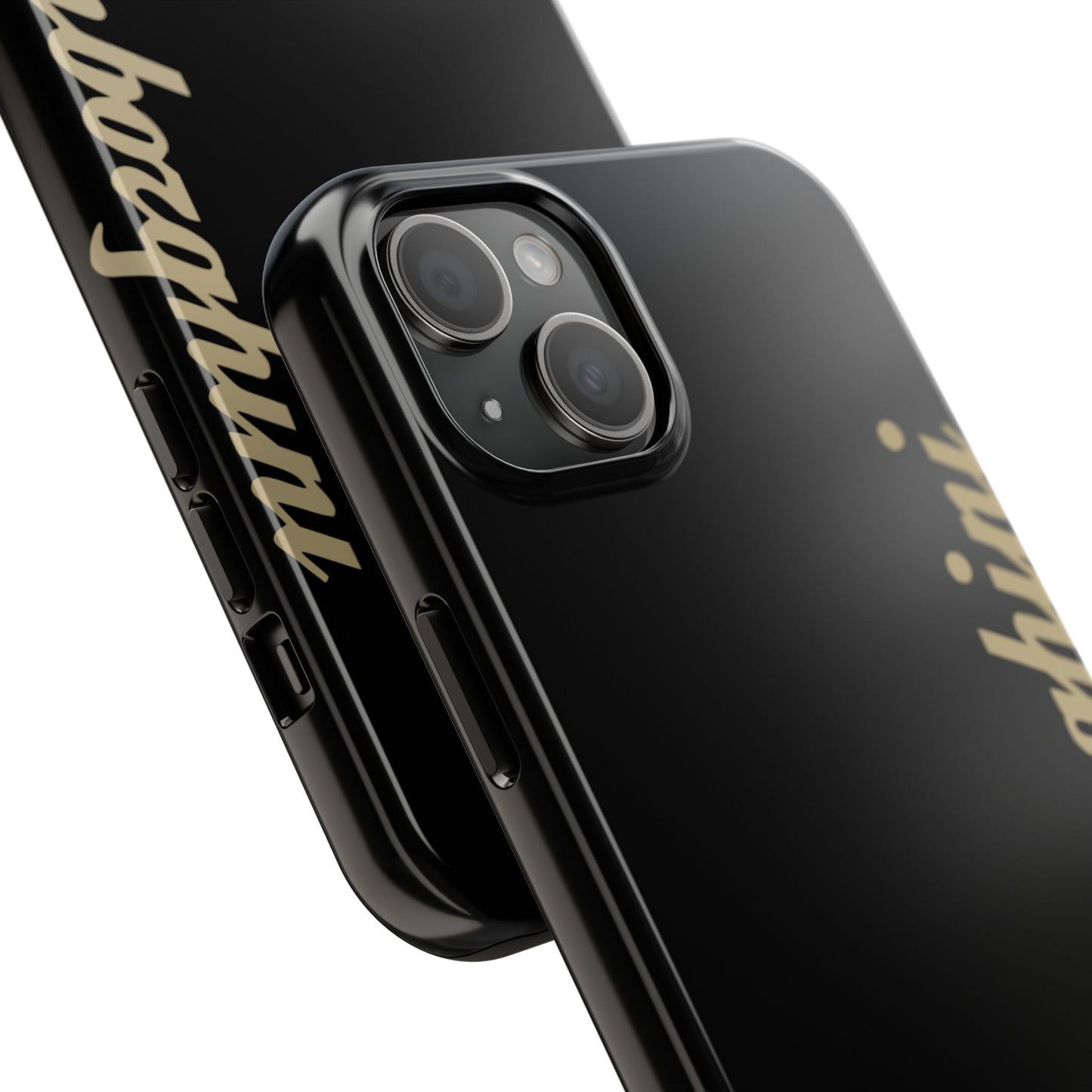 Back view of the Black iPhone 15 Plus Lamborghini phone case.