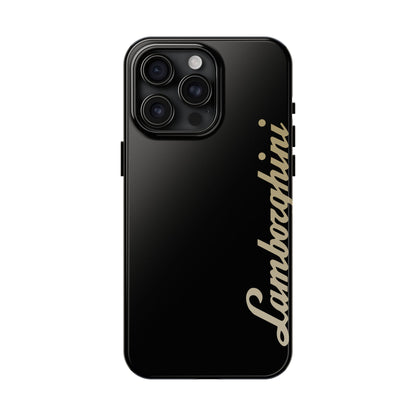 Primary view of Black iPhone 15 Pro Max Lamborghini phone case.