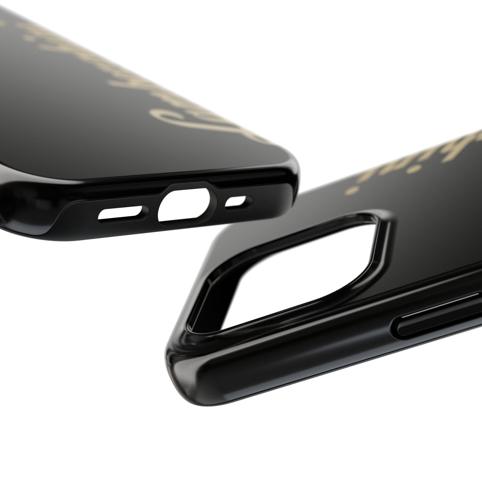 Side view of the Black iPhone 15 Pro Lamborghini phone case