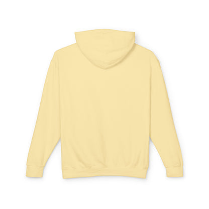 Backside of the Butter or Pastel Yellow Lotus hoodie with no designs on the back.