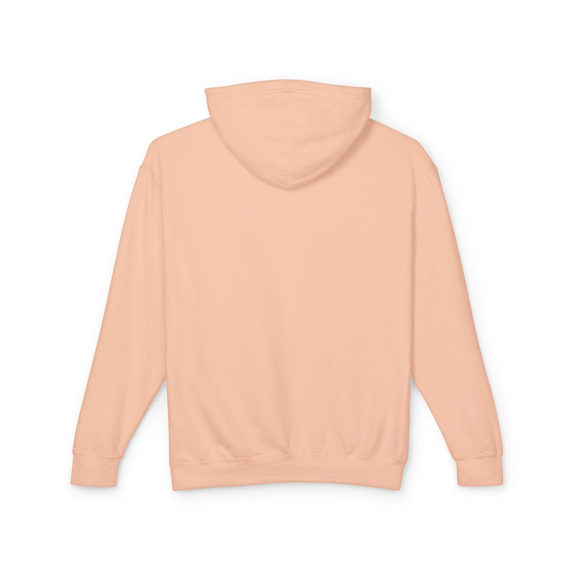 Backside of the Peachy Lotus hoodie with no designs on the back.