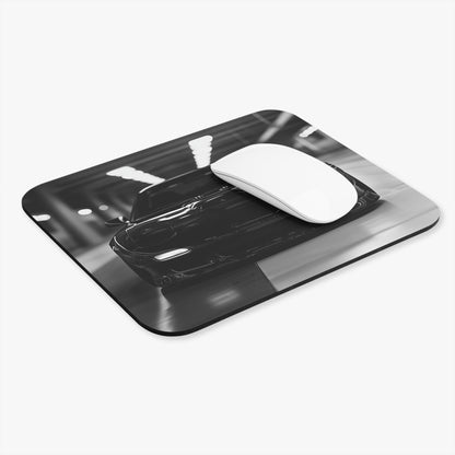 Angled view of the Mazda RX-7 mouse pad on a white background