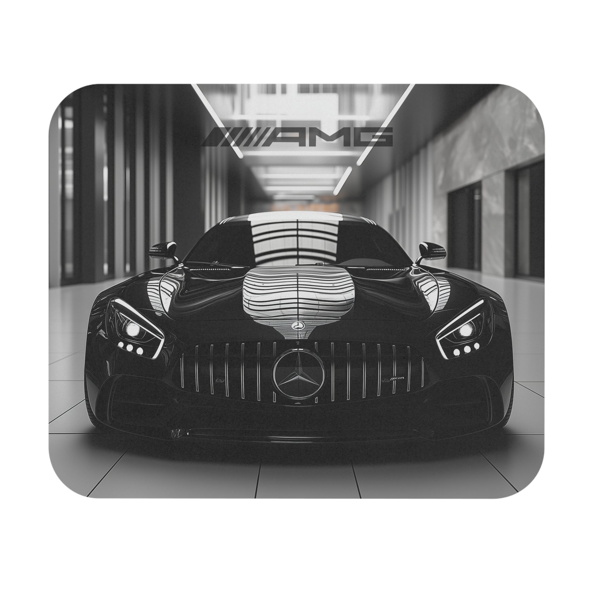 Mercedes-Benz AMG GT mouse pad on a white background