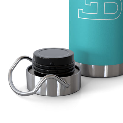 Opened View of Mint Green Bugatti Water Bottle. Bugatti fan merchandise.