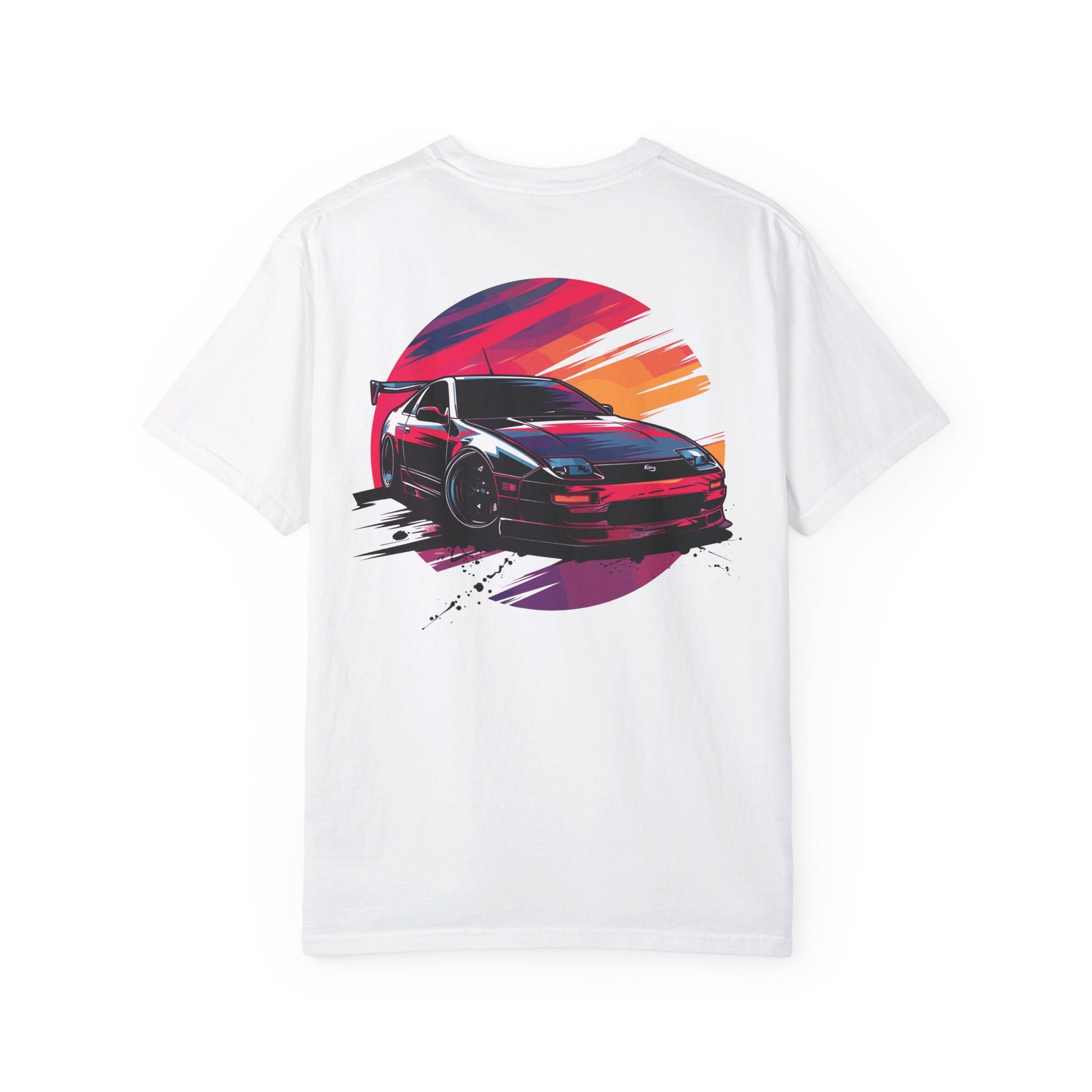 Rear view of white Nissan 300ZX T-shirt