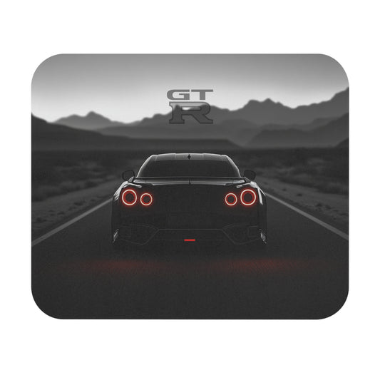 Black Rear end of a Nissan GTR mouse pad on a white background