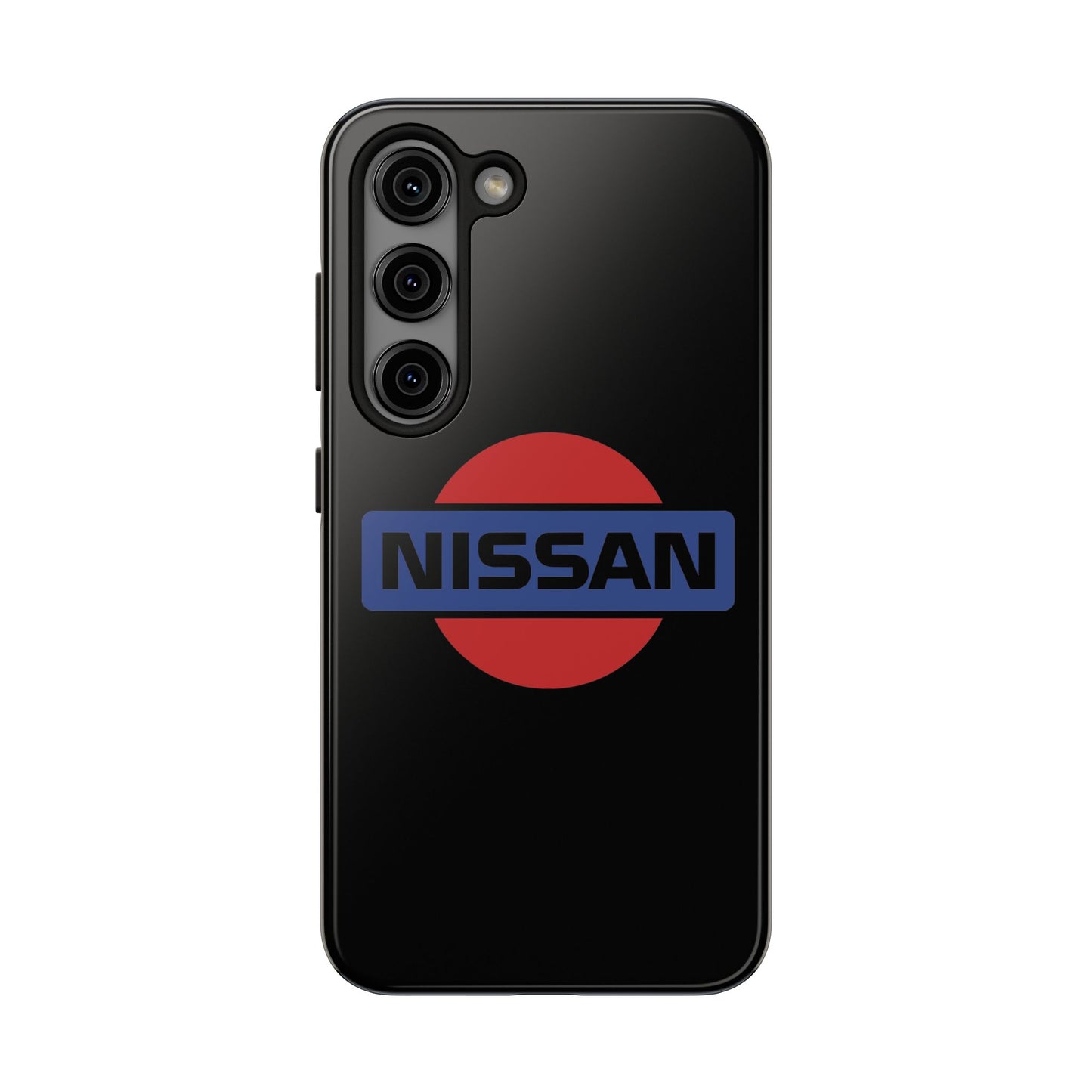 Primary view of Black Samsung Galaxy S23 Vintage Nissan phone case.