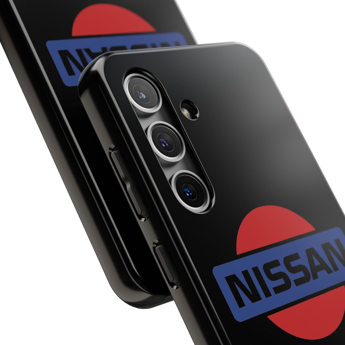 Back view of the Black Samsung Galaxy S24 Vintage Nissan phone case.