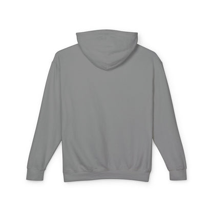 Backside of the Grey Porsche hoodie with no designs on the back.
