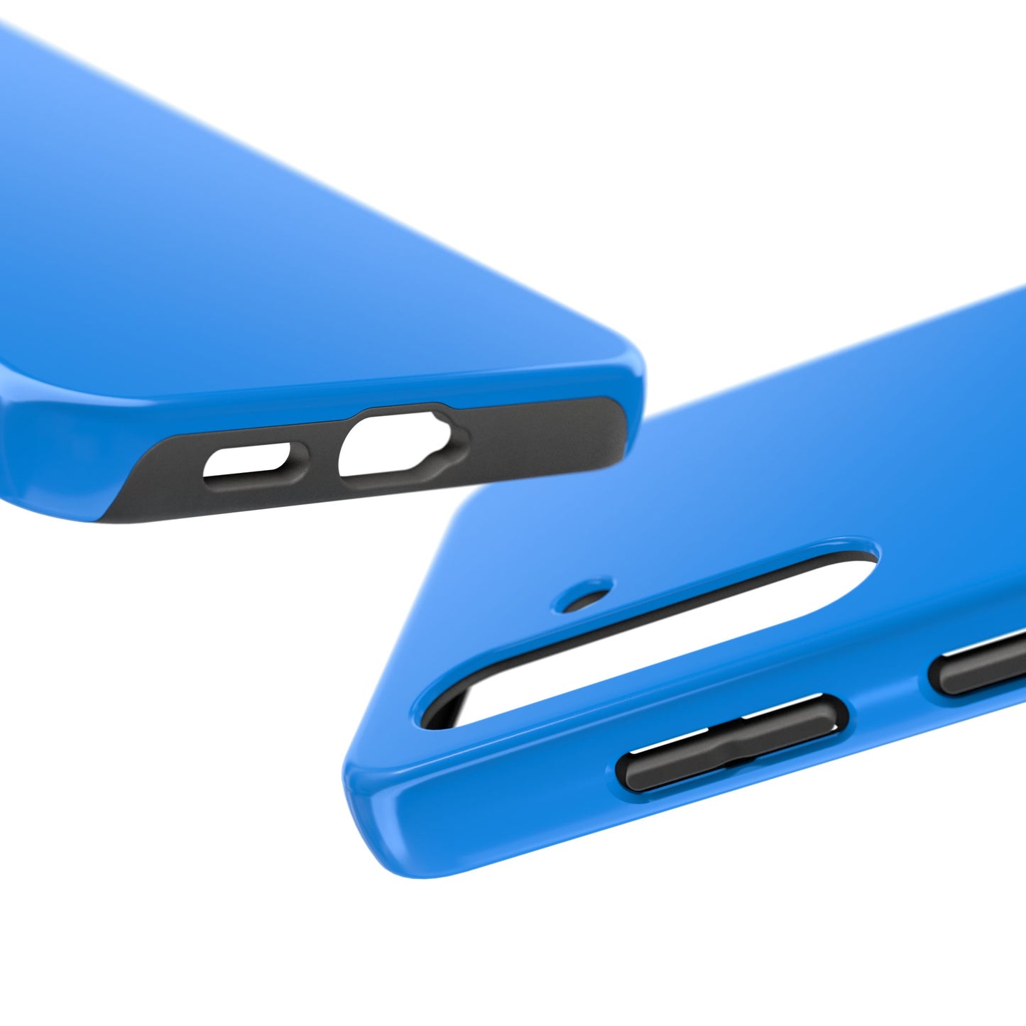 Side view of the Samsung Galaxy S24 Porsche Mexico Blue phone case