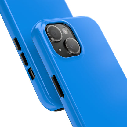 Back view of the iPhone 15 Porsche Mexico Blue phone case.