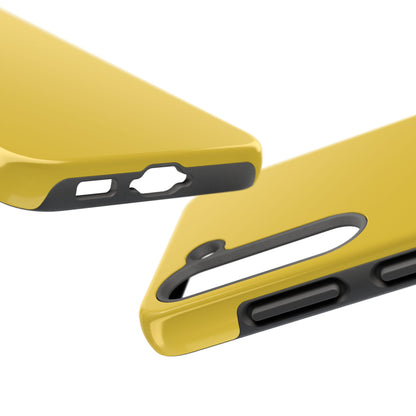 Side view of the Samsung Galaxy S23 Porsche Speed Yellow phone case 