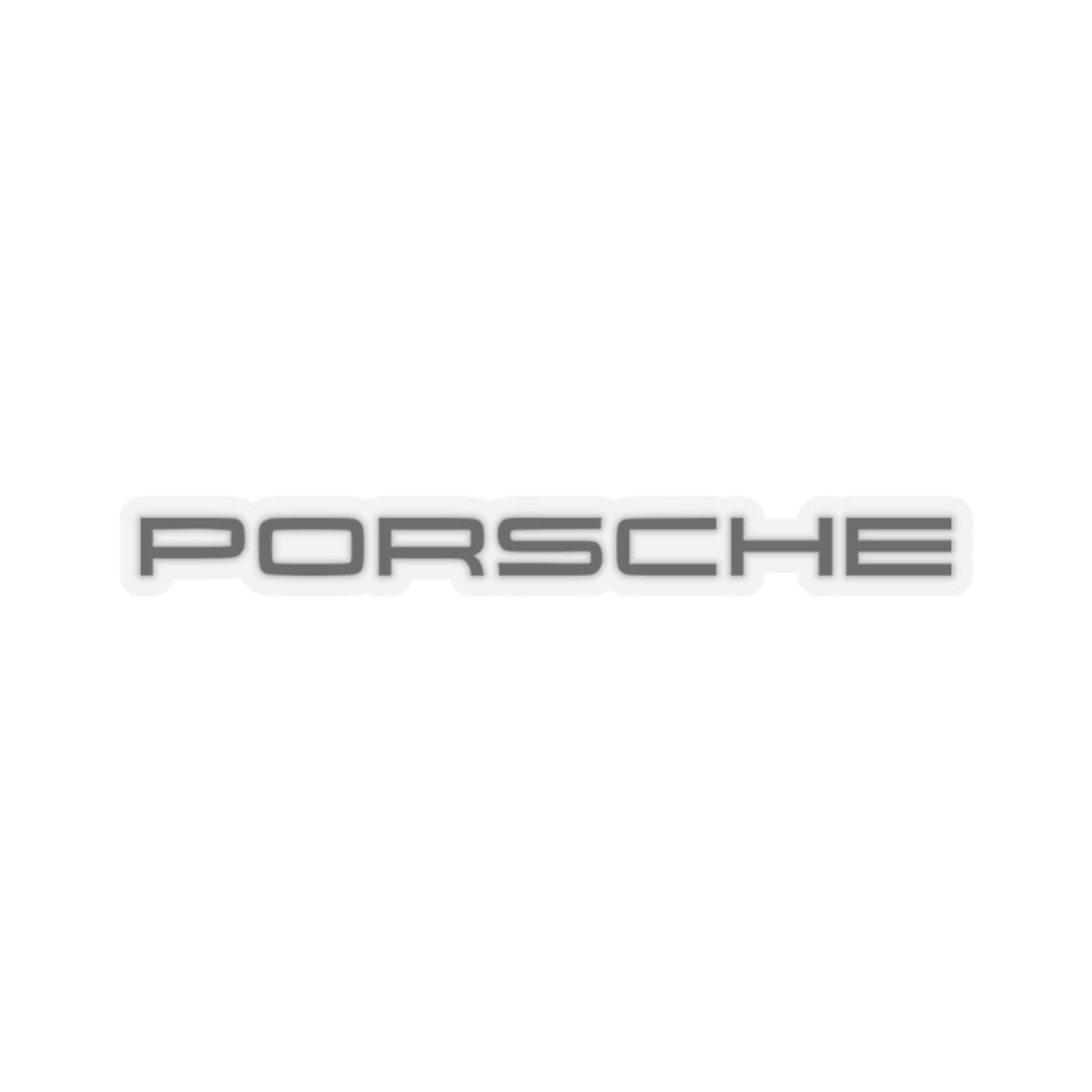 2 inch Transparent Porsche text logo sticker
